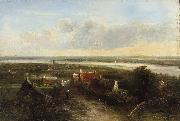 A panoramic river landscape Pieter Janssens